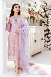 Nureh Elanora Luxury Chiffon Unstitched 3Pc Suit NEL-01 ROSE GIRL