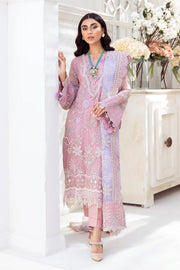 Nureh Elanora Luxury Chiffon Unstitched 3Pc Suit NEL-01 ROSE GIRL
