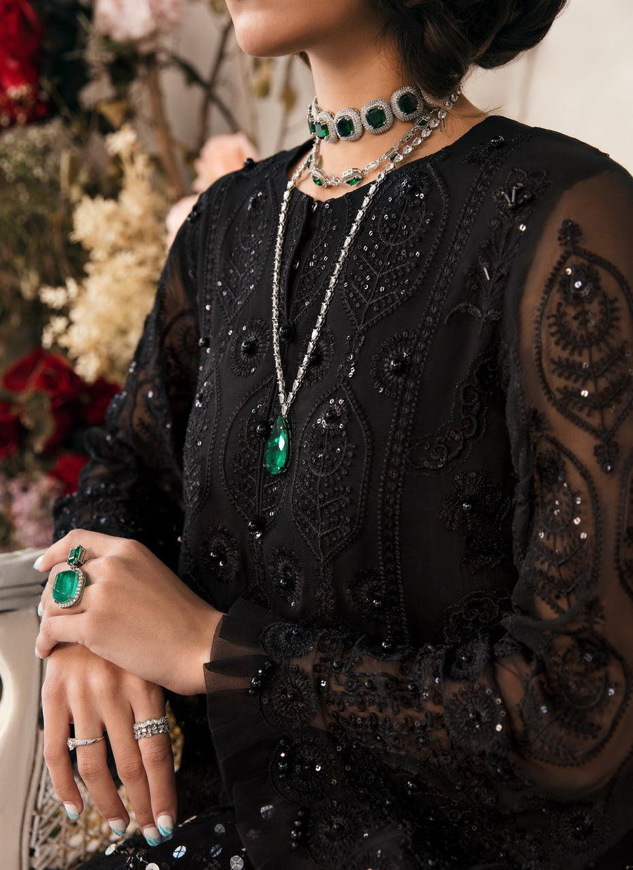 NUREH Elanora Unstitched Embroidered Luxury Chiffon 3Pc Suit NEL-17