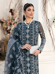 NUREH Elanora Unstitched Embroidered Luxury Chiffon 3Pc Suit NEL-19