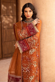 NUREH Elanora Unstitched Embroidered Luxury Chiffon 3Piece Suit NEL-22