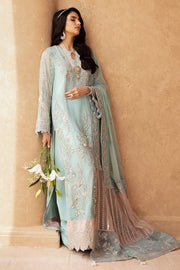 NUREH Elanora Unstitched Embroidered Luxury Chiffon 3Piece Suit NEL-24