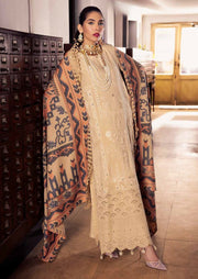 NUREH Exclusive Embroidered Leather Peach Unstitched 3Pc Suit NEP-04