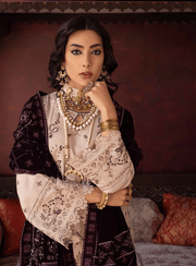 NUREH Exclusive Winter Unstitched Embroidered Leather Peach 3Pc NEP-18