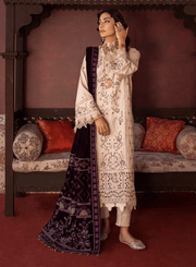 NUREH Exclusive Winter Unstitched Embroidered Leather Peach 3Pc NEP-18