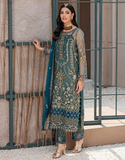 Nafasat by Emaan Adeel Embroidered Organza Unstitched 3Pc Suit NF-01