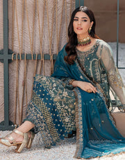 Nafasat by Emaan Adeel Embroidered Organza Unstitched 3Pc Suit NF-01