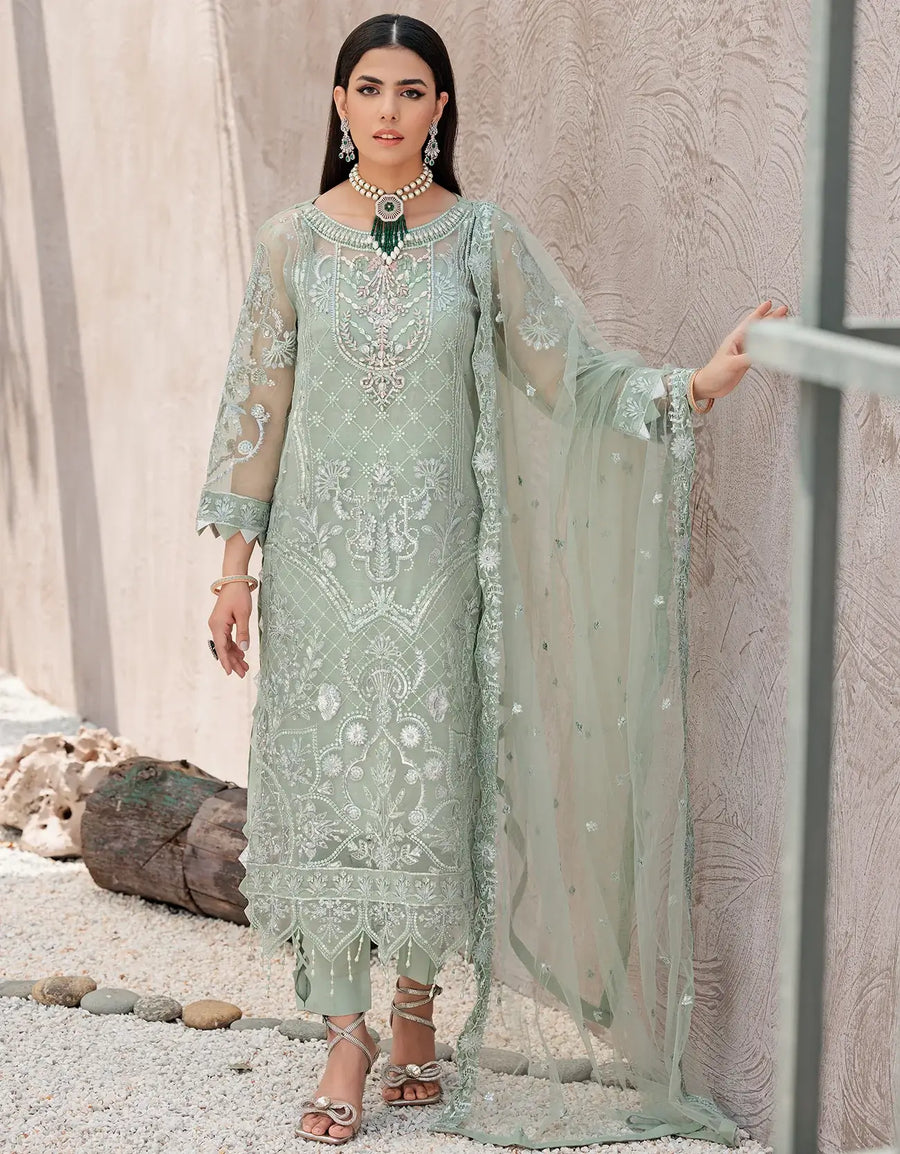 Nafasat by Emaan Adeel Embroidered Organza Unstitched 3Pc Suit NF-07