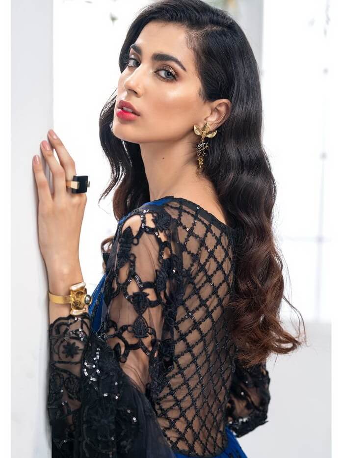 Akbar Aslam Luxury Chiffon Collection 2020 3pc Suit AAW-05 NIGHTINGALE - FaisalFabrics.pk