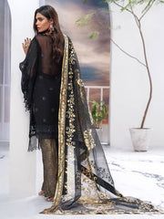 Akbar Aslam Luxury Chiffon Collection 2020 3pc Suit AAW-10 NIGHT ROSE - FaisalFabrics.pk