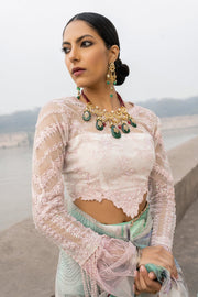 Seroli Spring Unstitched Organza Saree - NILOFER