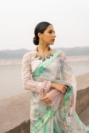 Seroli Spring Unstitched Organza Saree - NILOFER