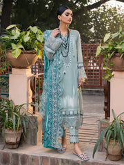 NUREH Maya Unstitched Embroidered Jacquard Slub Lawn 3Pc Suit NJ-46