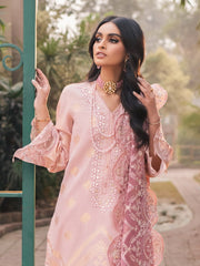 NUREH Maya Unstitched Embroidered Jacquard Slub Lawn 3Pc Suit NJ-49