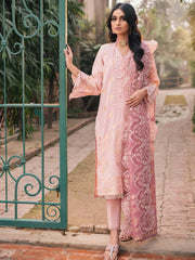 NUREH Maya Unstitched Embroidered Jacquard Slub Lawn 3Pc Suit NJ-49