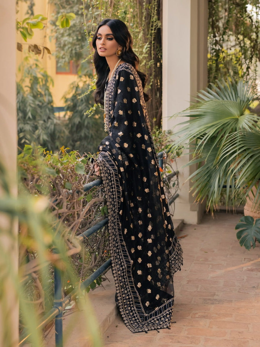 NUREH Maya Unstitched Embroidered Jacquard Slub Lawn 3Pc Suit NJ-50