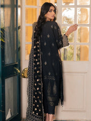 NUREH Maya Unstitched Embroidered Jacquard Slub Lawn 3Pc Suit NJ-50