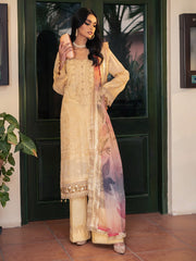 NUREH Maya Unstitched Embroidered Jacquard Slub Lawn 3Pc Suit NJ-51