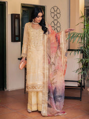 NUREH Maya Unstitched Embroidered Jacquard Slub Lawn 3Pc Suit NJ-51