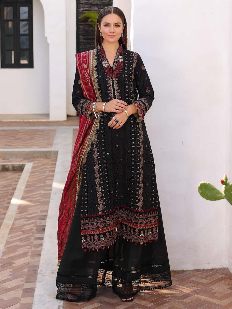 Noor by Saadia Asad Luxury Embroidered Chikankari Lawn 3Pc Suit D-11B