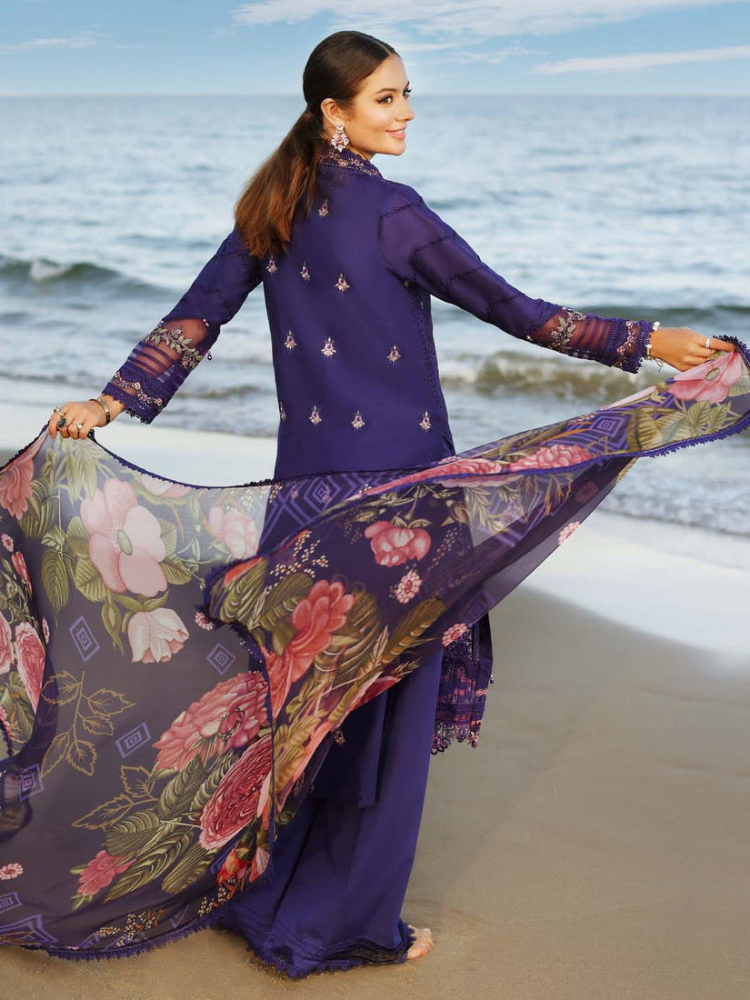 Noor by Saadia Asad Luxury Embroidered Chikankari Lawn 3Pc Suit D-03B