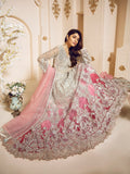 MASHQ Bridal Chiffon 2020 Embroidered 3Pc Suit Peal Peach MA-10 - FaisalFabrics.pk