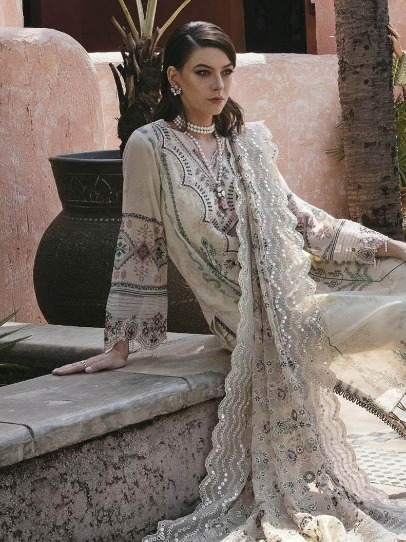 NUREH Maya Embroidered Swiss Lawn Unstitched 3 Piece Suit NS-65