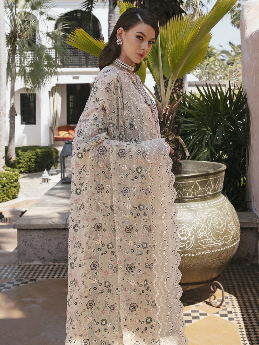 NUREH Maya Embroidered Swiss Lawn Unstitched 3 Piece Suit NS-65