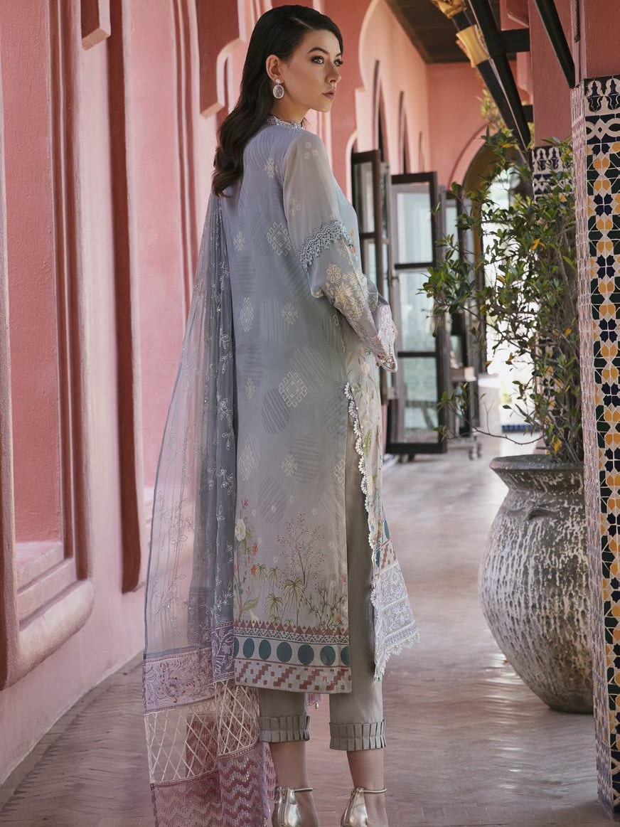 NUREH Maya Embroidered Swiss Lawn Unstitched 3 Piece Suit NS-67