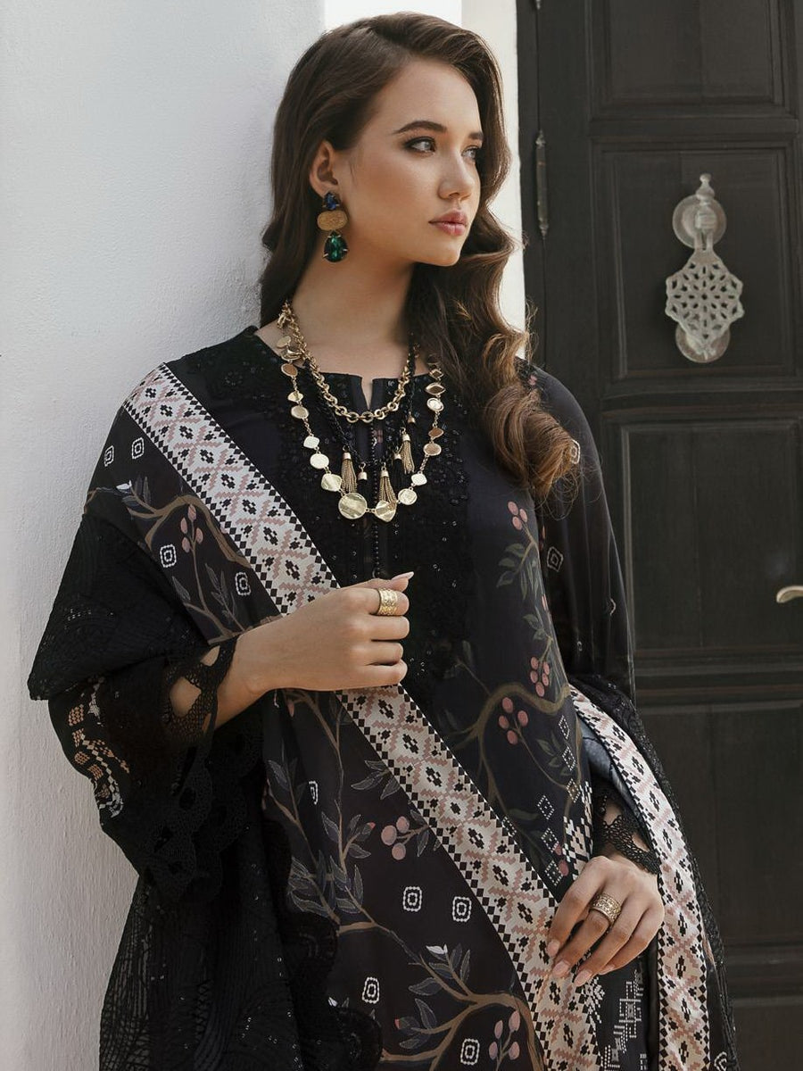 NUREH Maya Embroidered Swiss Lawn Unstitched 3 Piece Suit NS-68