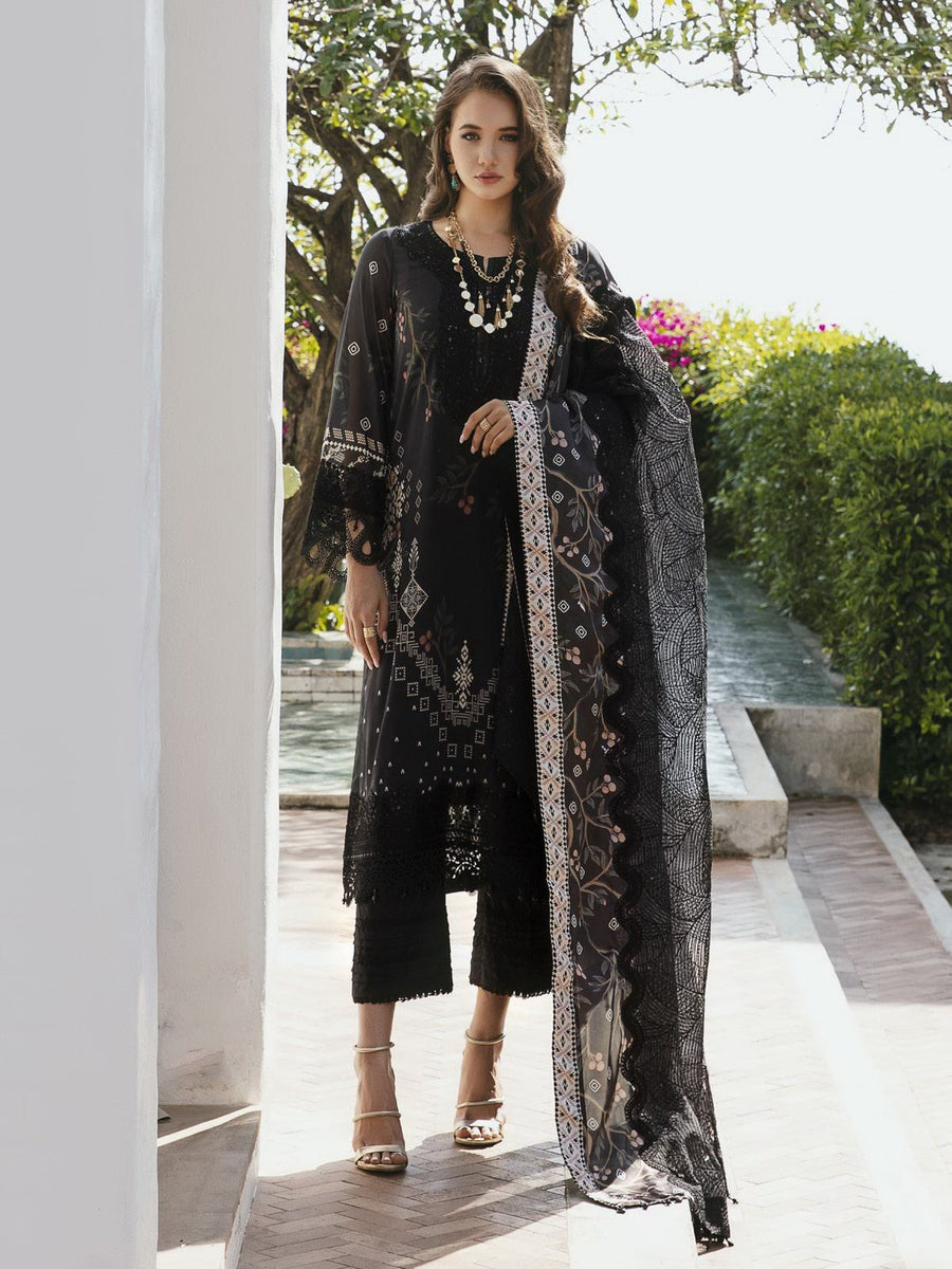 NUREH Maya Embroidered Swiss Lawn Unstitched 3 Piece Suit NS-68
