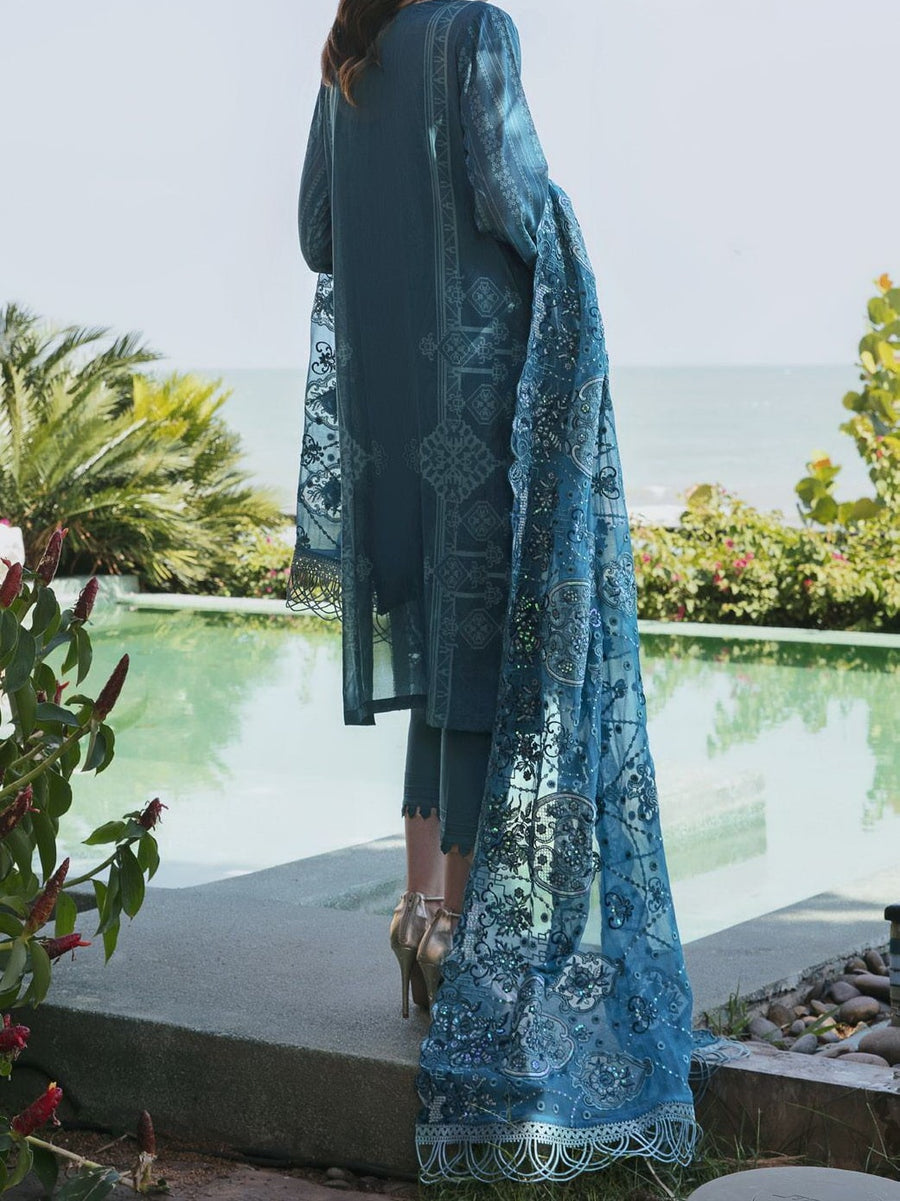 NUREH Maya Embroidered Swiss Lawn Unstitched 3 Piece Suit NS-69