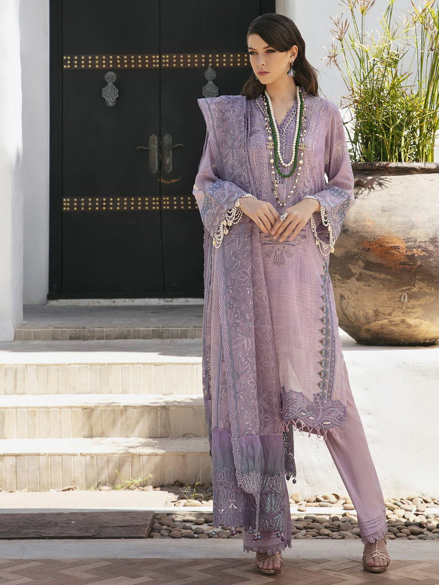 NUREH Maya Embroidered Swiss Lawn Unstitched 3 Piece Suit NS-70