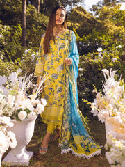 NUREH Gardenia Lawn Embroidered & Printed Unstitched 3Pc Suit NSG-85
