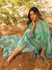 NUREH Gardenia Lawn Embroidered & Printed Unstitched 3Pc Suit NSG-86