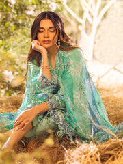 NUREH Gardenia Lawn Embroidered & Printed Unstitched 3Pc Suit NSG-86