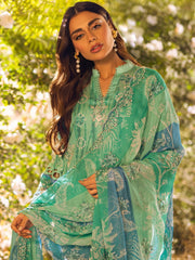 NUREH Gardenia Lawn Embroidered & Printed Unstitched 3Pc Suit NSG-86