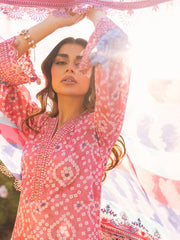 NUREH Gardenia Lawn Embroidered & Printed Unstitched 3Pc Suit NSG-90