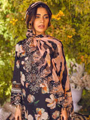 NUREH Gardenia Lawn Embroidered & Printed Unstitched 3Pc Suit NSG-92