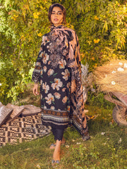 NUREH Gardenia Lawn Embroidered & Printed Unstitched 3Pc Suit NSG-92