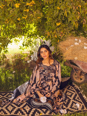 NUREH Gardenia Lawn Embroidered & Printed Unstitched 3Pc Suit NSG-92