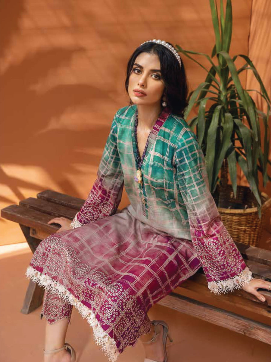 NUREH Ballerina Embroidered Chikankari Khaddar 2 Piece Suit NU2-11 - FaisalFabrics.pk