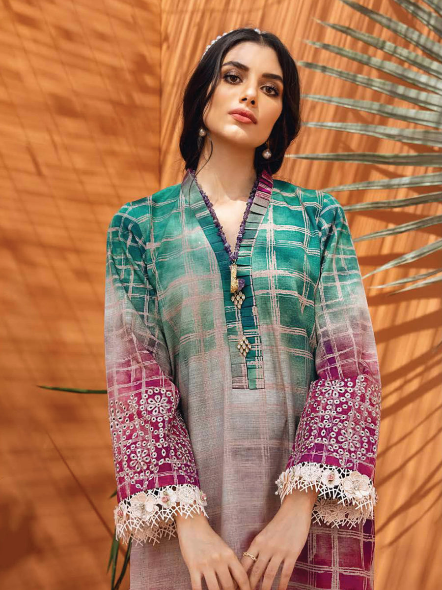 NUREH Ballerina Embroidered Chikankari Khaddar 2 Piece Suit NU2-11 - FaisalFabrics.pk