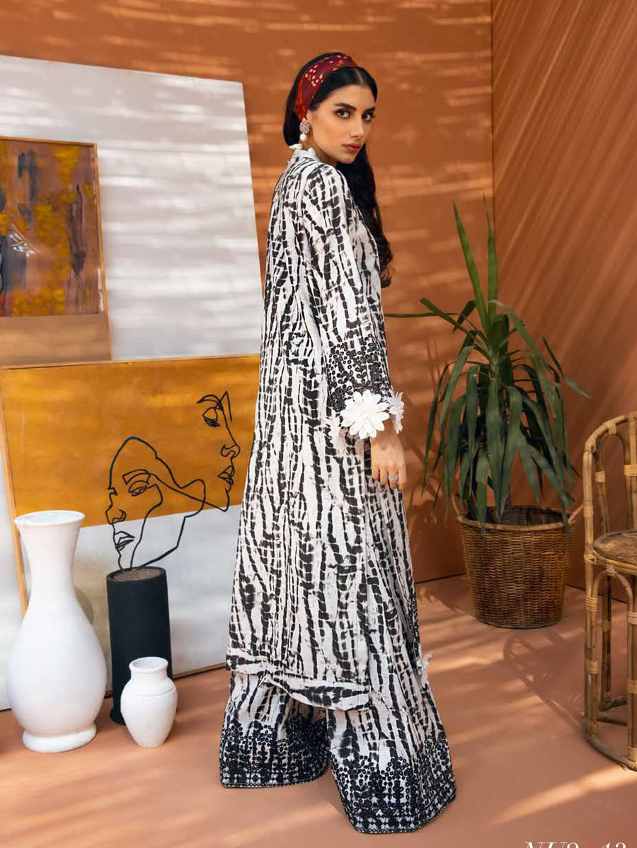 NUREH Ballerina Embroidered Chikankari Khaddar 2 Piece Suit NU2-13 - FaisalFabrics.pk