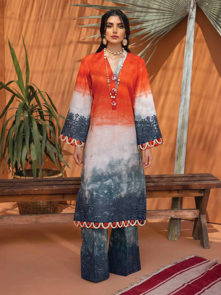 NUREH Ballerina Embroidered Chikankari Khaddar 2 Piece Suit NU2-14 - FaisalFabrics.pk