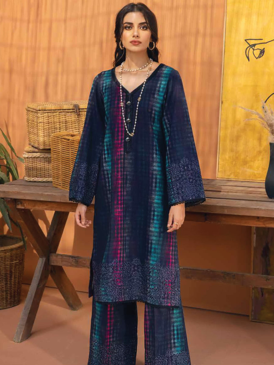 NUREH Ballerina Embroidered Chikankari Khaddar 2 Piece Suit NU2-19 - FaisalFabrics.pk