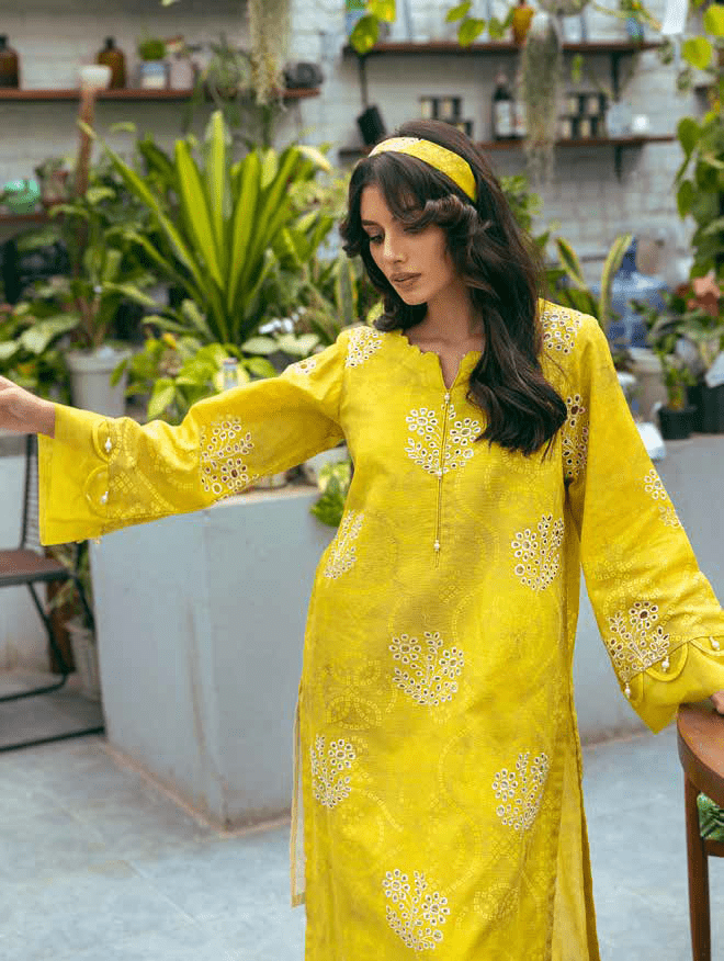 NUREH Ballerina Embroidered Chikankari Khaddar 2Pc Suit NU2-62