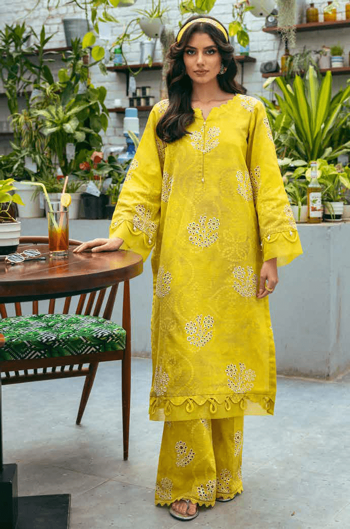 NUREH Ballerina Embroidered Chikankari Khaddar 2Pc Suit NU2-62