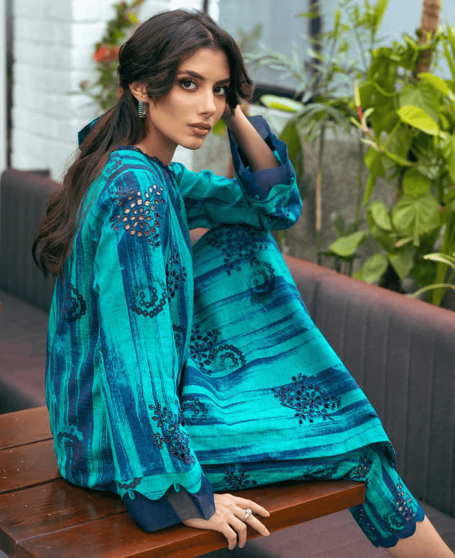 NUREH Ballerina Embroidered Chikankari Khaddar 2Pc Suit NU2-64