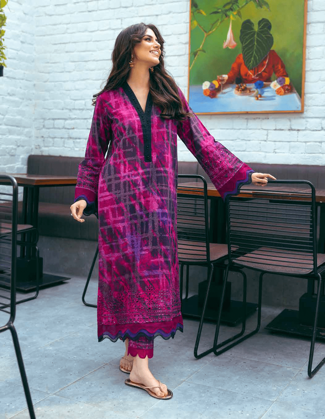 NUREH Ballerina Embroidered Chikankari Khaddar 2Pc Suit NU2-66